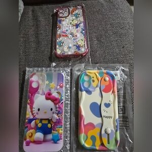 Hello Kitty and Cartoon Character Phone Cases - Multicolor